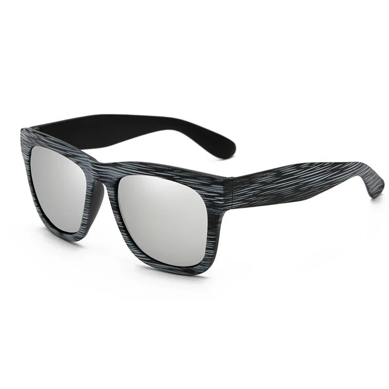 Square Bamboo  Retro Sunglasses WEM Support (www.WEM.support)