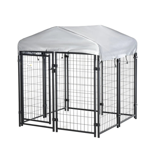 The Dog Playpen Has A Lockable Door And A Waterproof Canopy For Small And Medium-sized Dogs WEM Support (www.WEM.support)