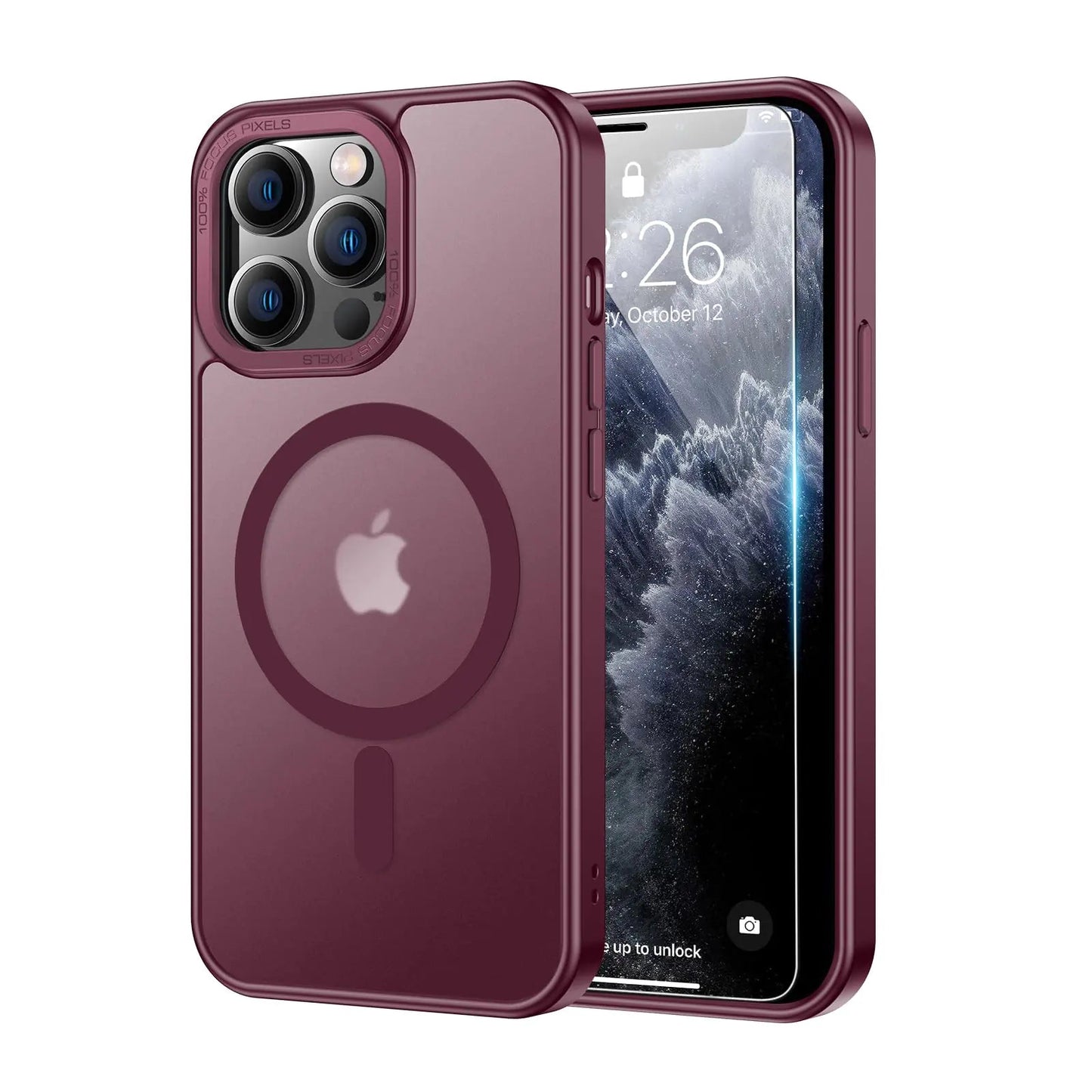 LUHOURI Magnetic for iPhone 13 Pro Max Case with Built-in Kickstand,Screen Protector Included,[Compatible with Magsafe],Slim Fit Shockproof Crystal Cover iPhone 13 Pro Max 6.7" Phone Case Clear Blue HejK.com