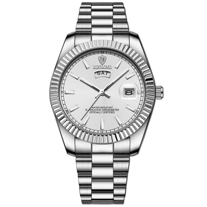 Steel Belt Waterproof Double Calendar Luminous Watch WEM Support (www.WEM.support)