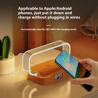 Multifunctional Lamp with Clock & Wireless Charger HejK.com