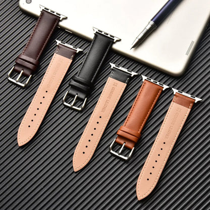 Brown Leather Band for Apple Watch WEM Support (www.WEM.support)