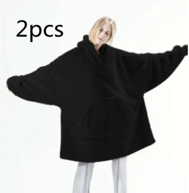 Comfortable Loose Double-Sided Fleece Thicker Wearable Blanket WEM Support (www.WEM.support)
