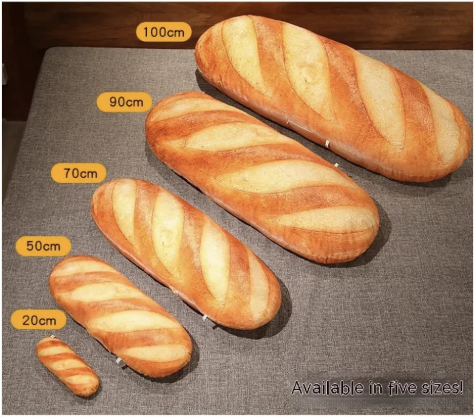 Soft Plush Bread Pillow Toy WEM Support (www.WEM.support)