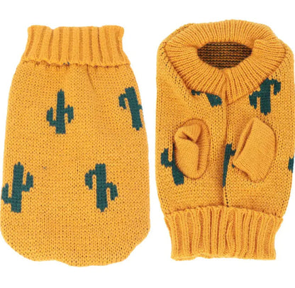 Multi Color Knitting Cat Sweater Lapel Casual HejK.com