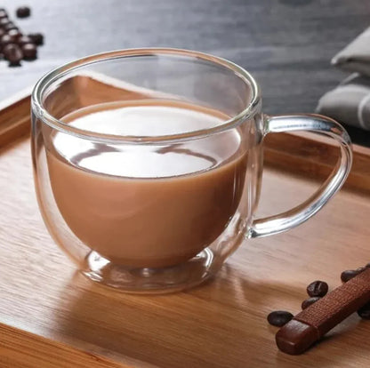 Double-Layer Insulated Glass Cup WEM Support (www.WEM.support)