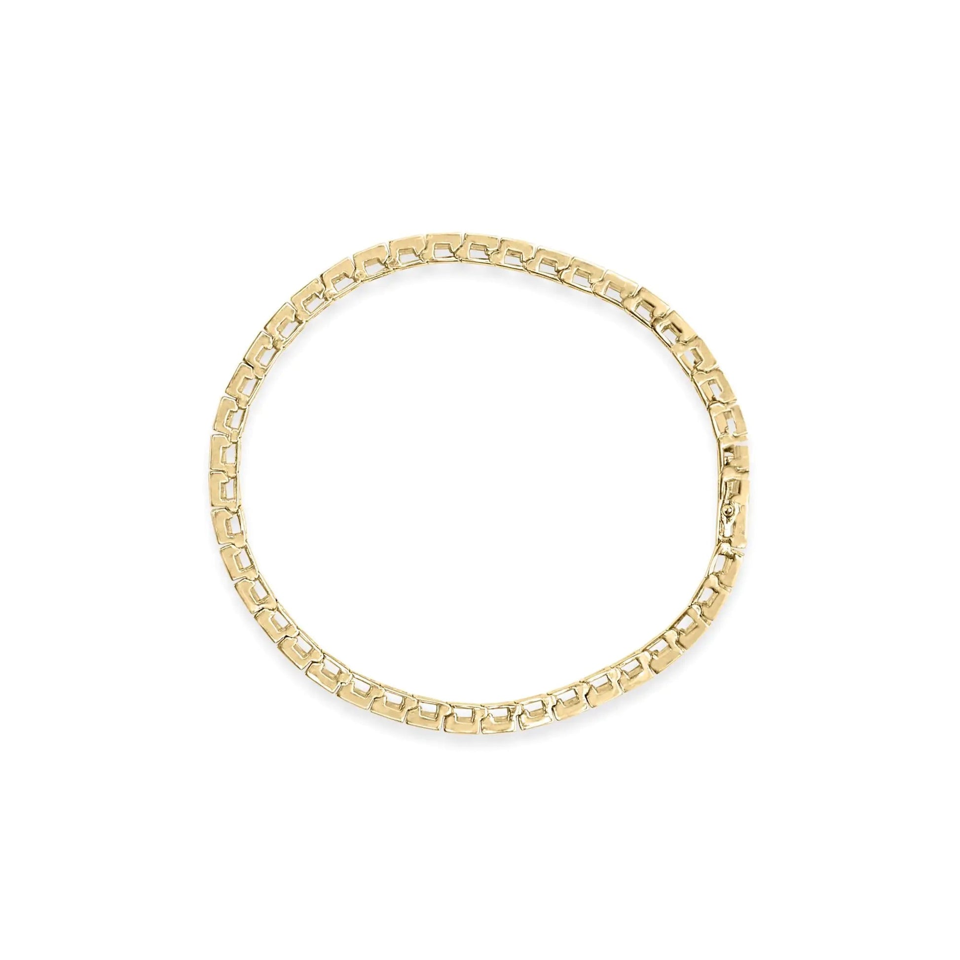 10K Yellow Gold 4.00 Cttw Channel Set Round Diamond Tennis 7" Bracelet (J-K Color, I1-I2 Clarity) WEM Support (www.WEM.support)