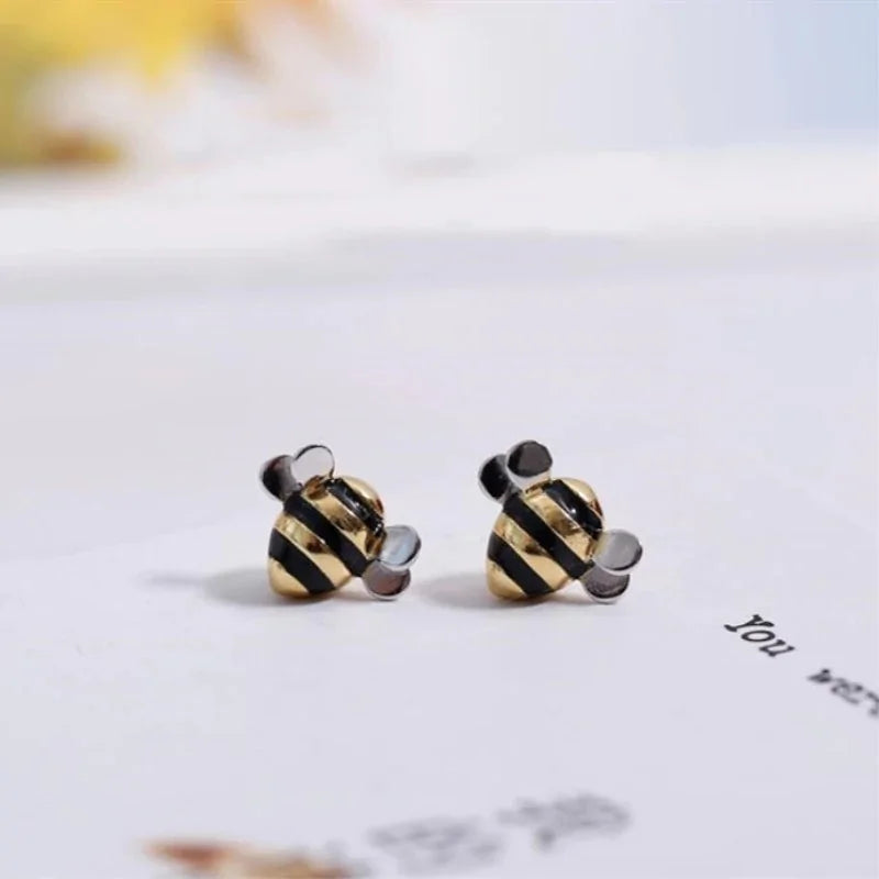 Silver Bee Earrings WEM Support (www.WEM.support)