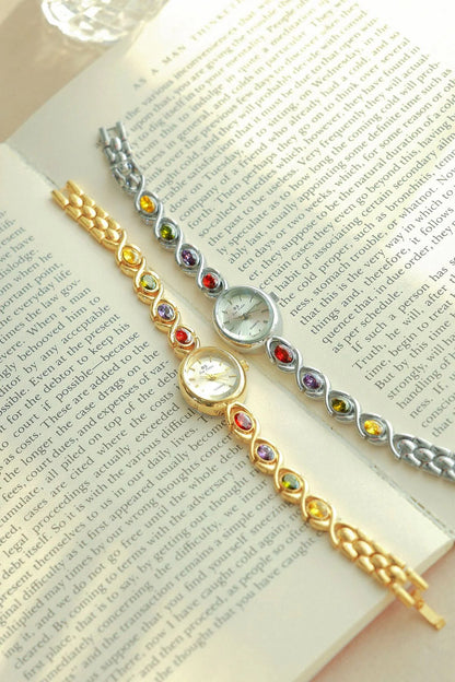 Oval Gemstone Luxury Watch HejK.com