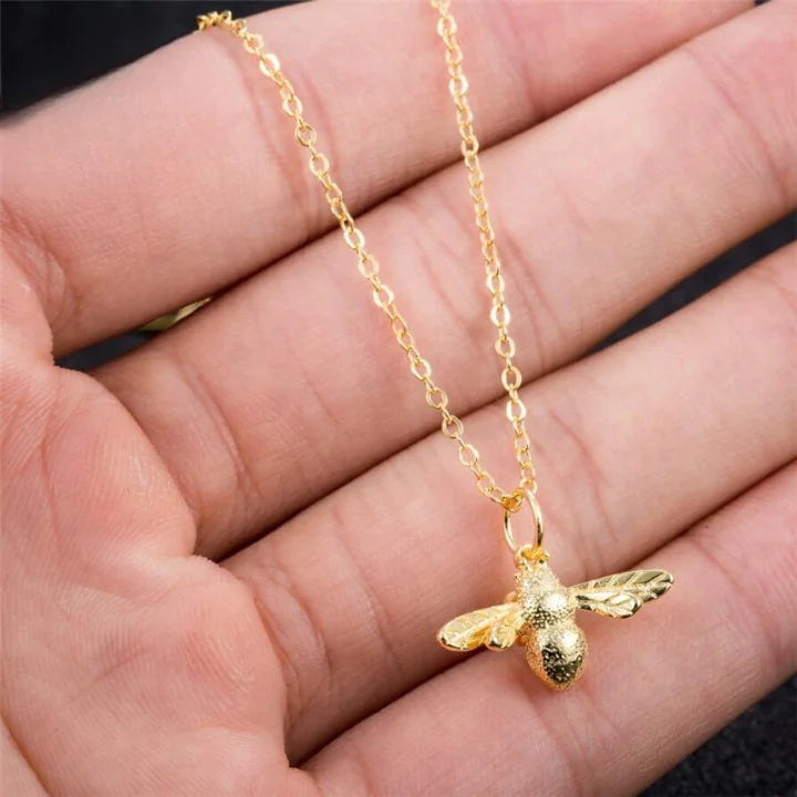 Bee Wing Spread Pendant With Chain WEM Support (www.WEM.support)