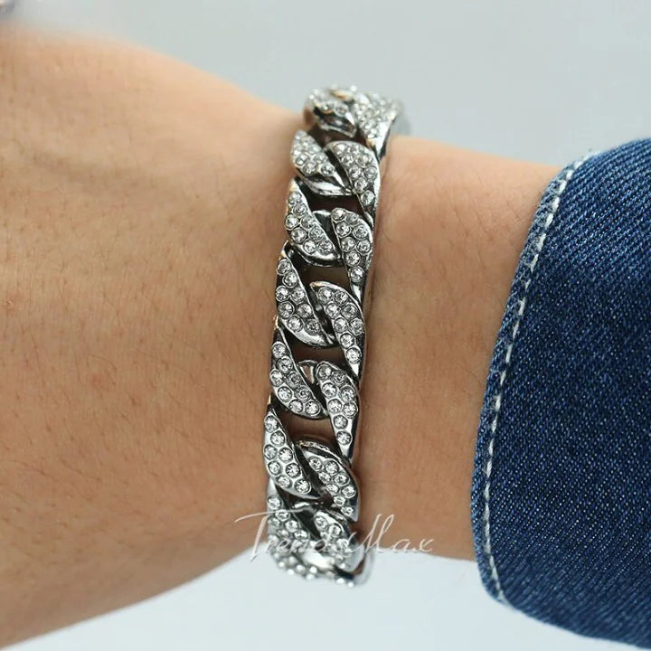 Miami Gold Curb Cuban Bracelet WEM Support (www.WEM.support)