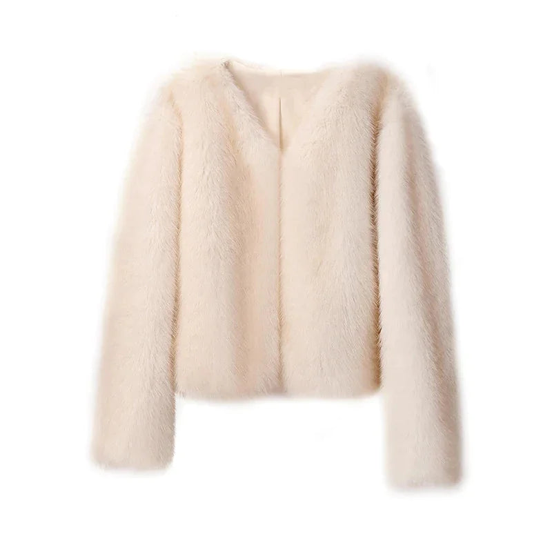 Fur Coat Short Tokas Fur Casual Women's Clothing WEM Support (www.WEM.support)