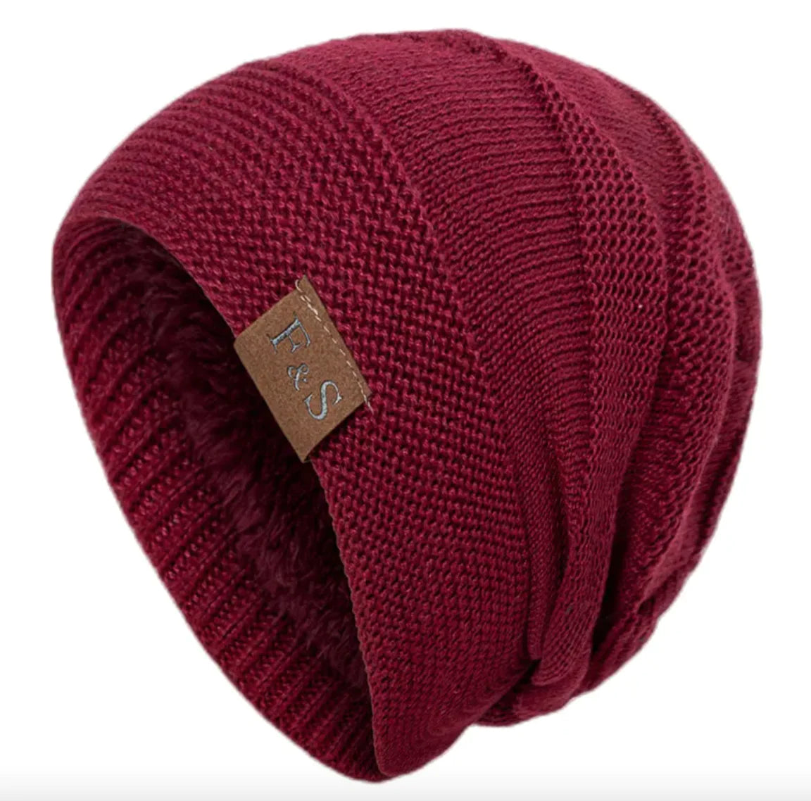 Fleece-Lined Wool Knit Winter Hat WEM Support (www.WEM.support)