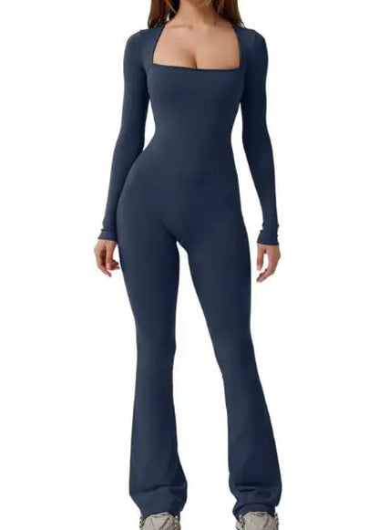 Square Collar Long Sleeve Jumpsuit WEM Support (www.WEM.support)