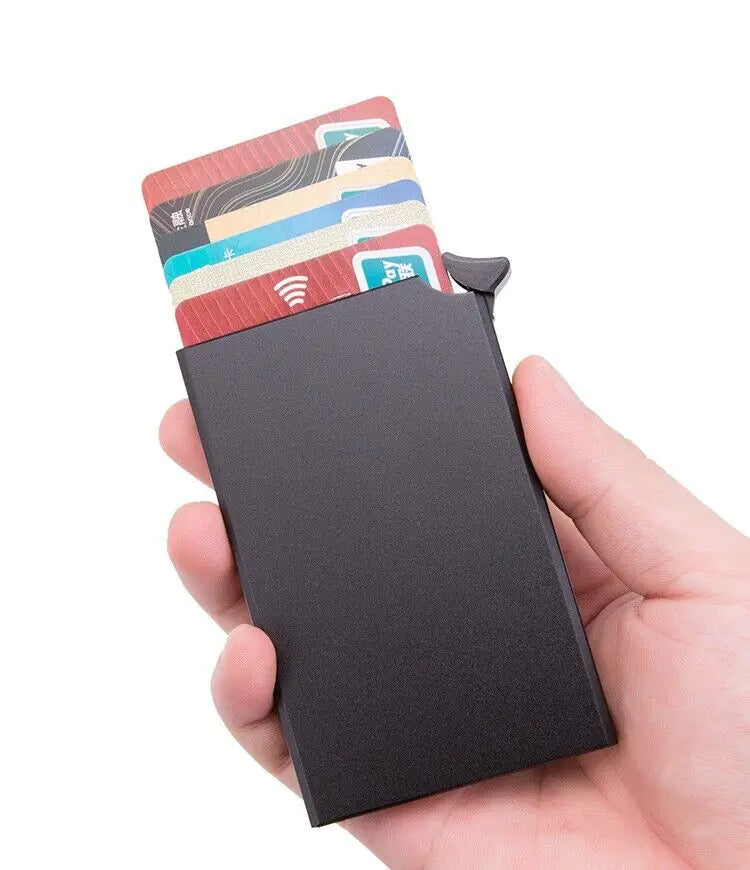 Mens RFID Blocking Slim Money Clip Carbon Fiber Wallet ID Credit Card Holder New WEM Support (www.WEM.support)