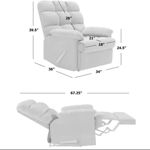 The Granada Recliner In Sage Gray WEM Support (www.WEM.support)