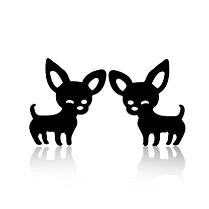 Stainless Steel Chihuahua Earrings WEM Support (www.WEM.support)