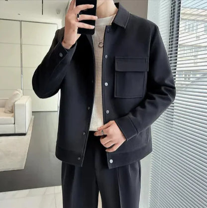 Premium Short Woolen Overcoat