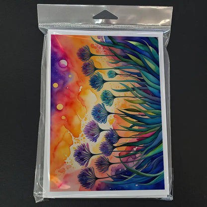 Agapanthus in Color Greeting Cards Pack of 8 WEM Support (www.WEM.support)