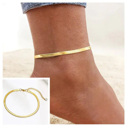 Adjustable Snake Chain Anklet for Women Girls WEM Support (www.WEM.support)