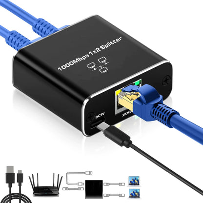 Adaptador Ethernet Gigabit 1 a 2 con USB-C HejK.com Marketplace LLC