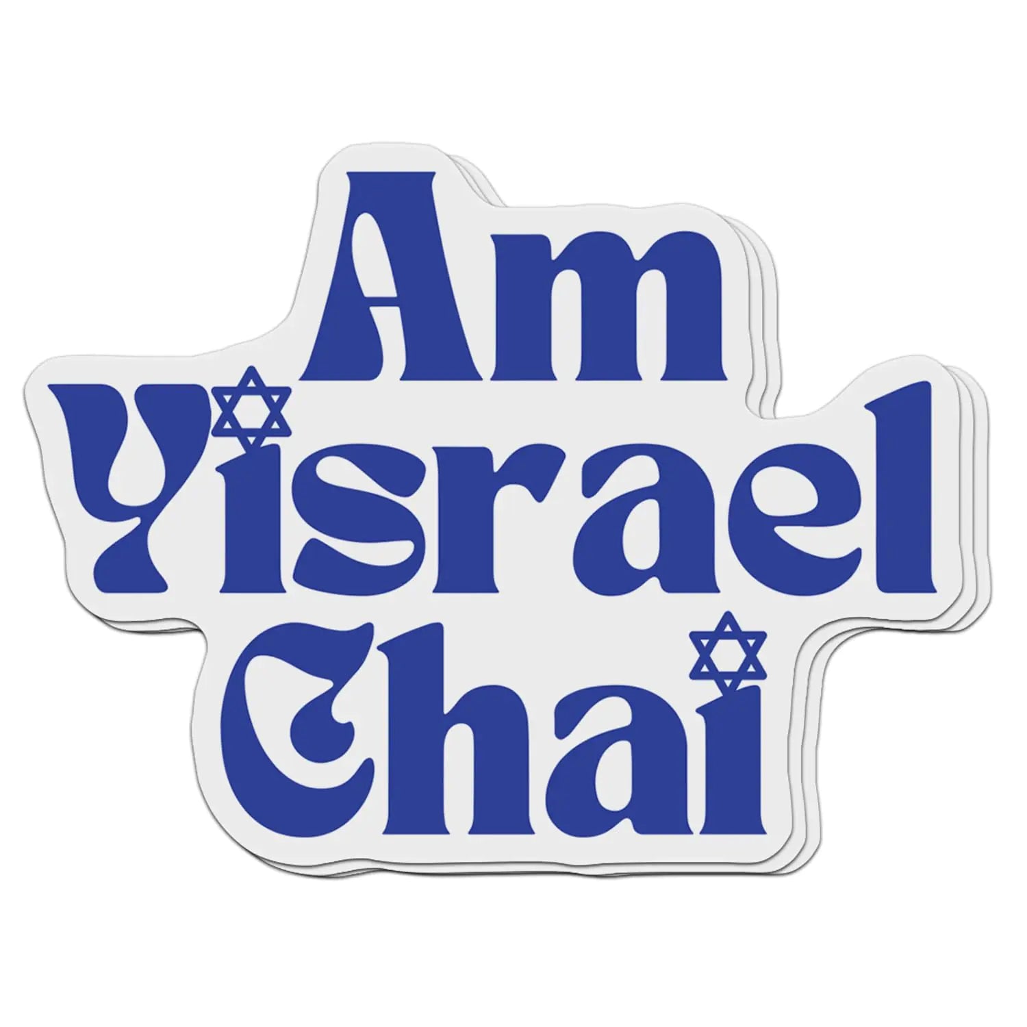 Am Yisrael Chai 3-Pack Stickers for Hanukkah Decor HejK.com Marketplace LLC