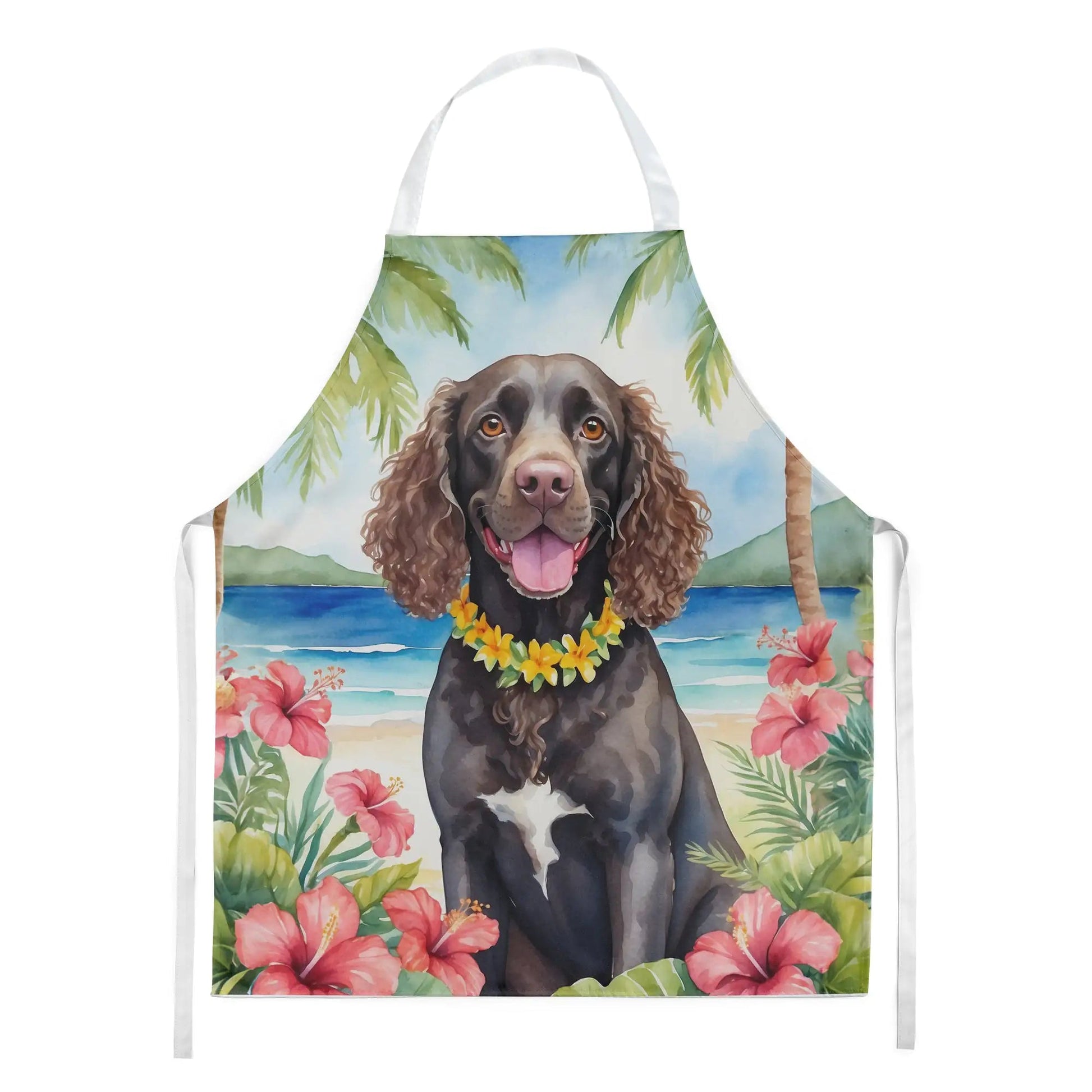 American Water Spaniel Luau Apron WEM Support (www.WEM.support)