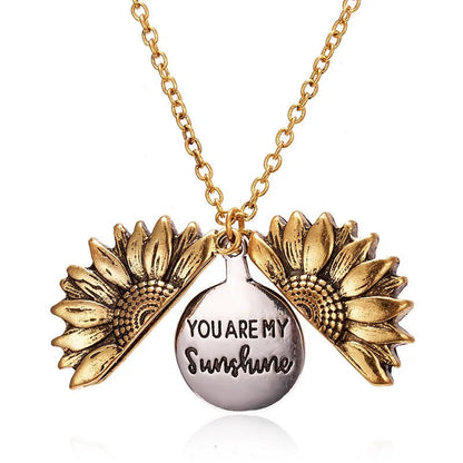 Sunflower - You Are My Sunshine Necklace WEM Support (www.WEM.support)