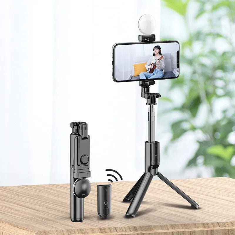 Mobile Phone Selfie Stick With Light WEM Support (www.WEM.support)