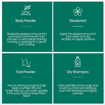 All-Natural Body Powder. Eco-Friendly. WEM Support (www.WEM.support)