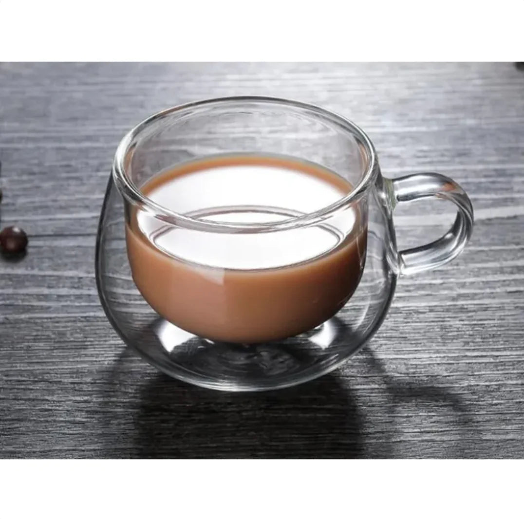 Double-Layer Insulated Glass Cup WEM Support (www.WEM.support)