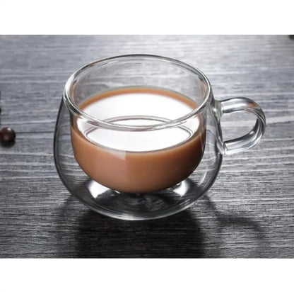 Double-Layer Insulated Glass Cup WEM Support (www.WEM.support)