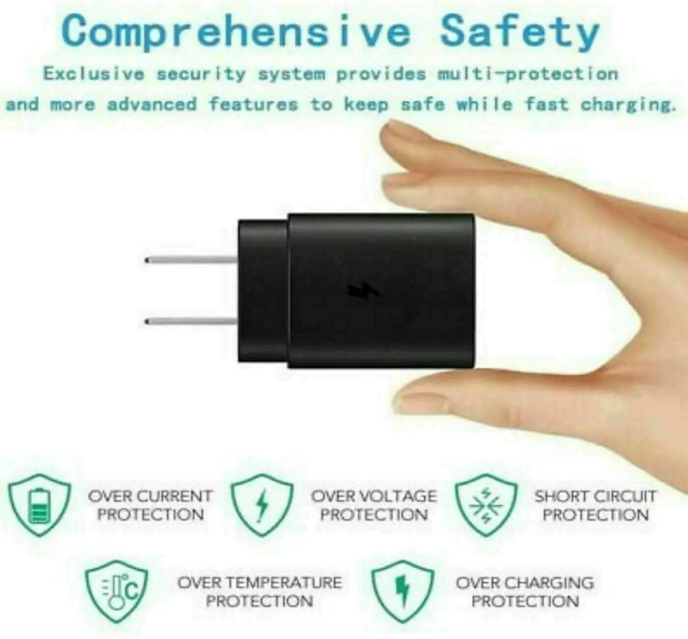25W Type USB-C Super Fast Wall Charger +6FT Cable For Samsung Galaxy S20 S21 S22 WEM Support (www.WEM.support)