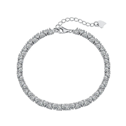 S925 Sterling Silver Hip Hop Zircon Bracelet