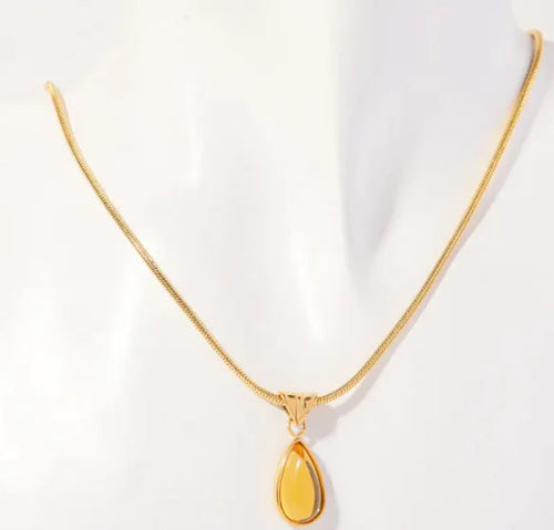 Blue Ocean Water Drop Necklace WEM Support (www.WEM.support)