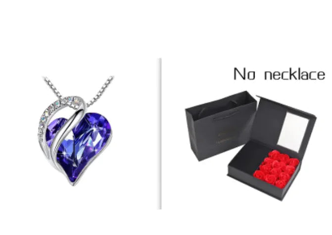 CrystalHeart Heart-Shaped Pendant Necklace WEM Support (www.WEM.support)