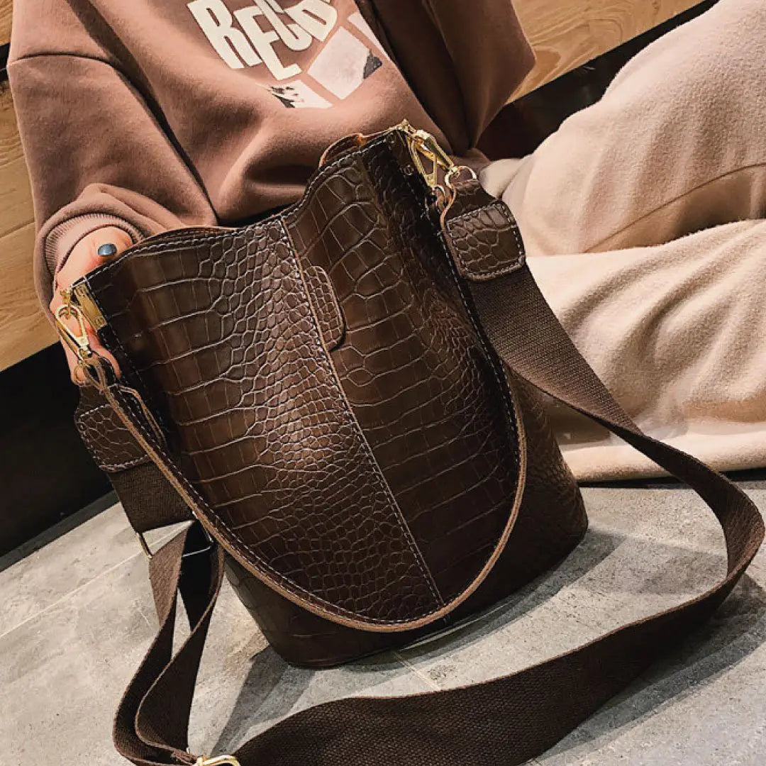 Blake Shoulder Bag -Chocolate Croc HejK.com Marketplace LLC