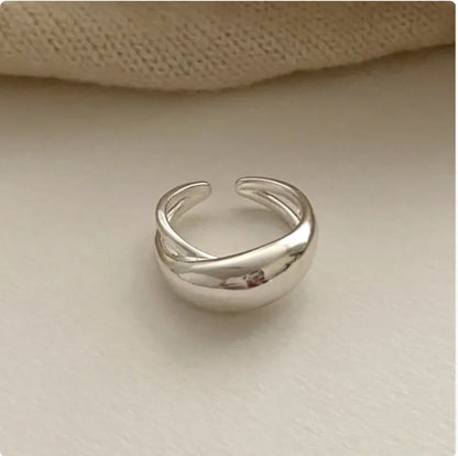 925 Sterling Silver Curved Ring WEM Support (www.WEM.support)