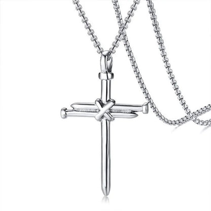 Metal Punk Cross Pendant Necklace WEM Support (www.WEM.support)