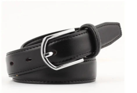 Antique Black PU Leather Waist Belt with Metal Alloy Buckle WEM Support (www.WEM.support)
