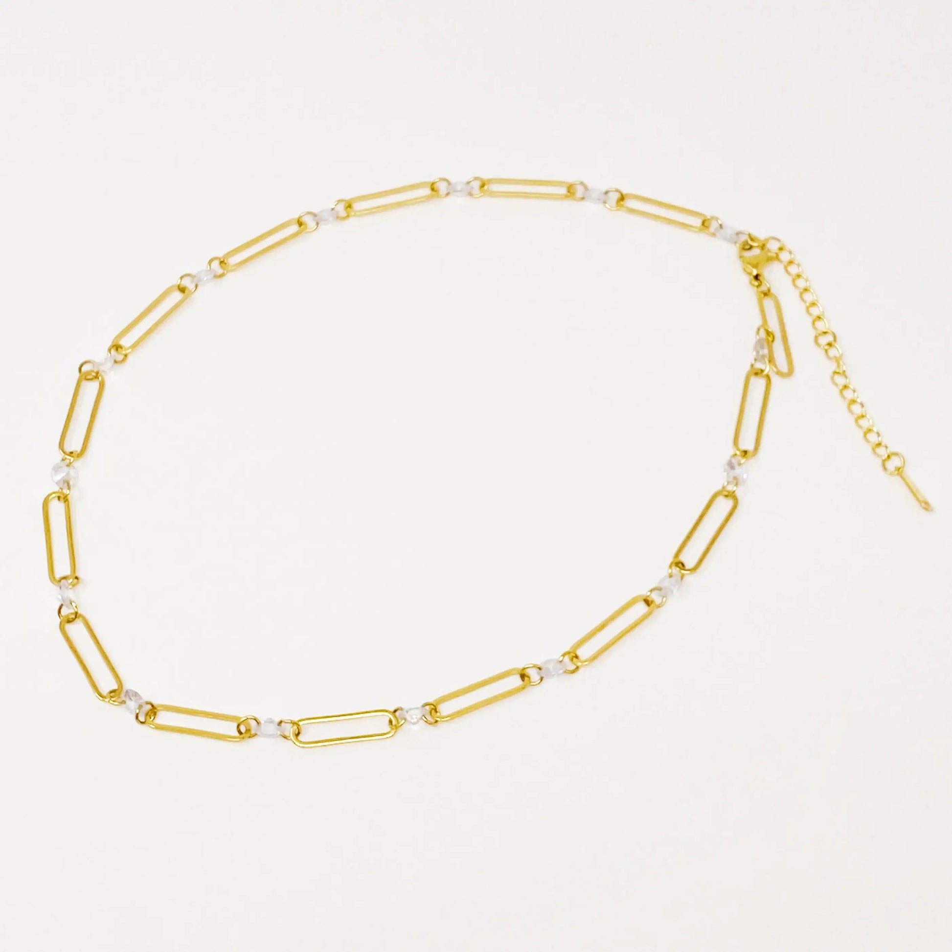 Crystal Linked Chain Necklace WEM Support (www.WEM.support)