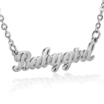 Babygirl Script Choker Necklace WEM Support (www.WEM.support)