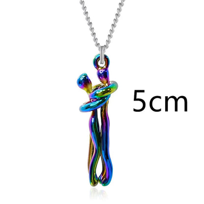 Couple Hugging Pendant Necklace for Women WEM Support (www.WEM.support)