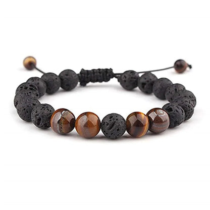 Adjustable Lava Rock Stone Bracelet WEM Support (www.WEM.support)