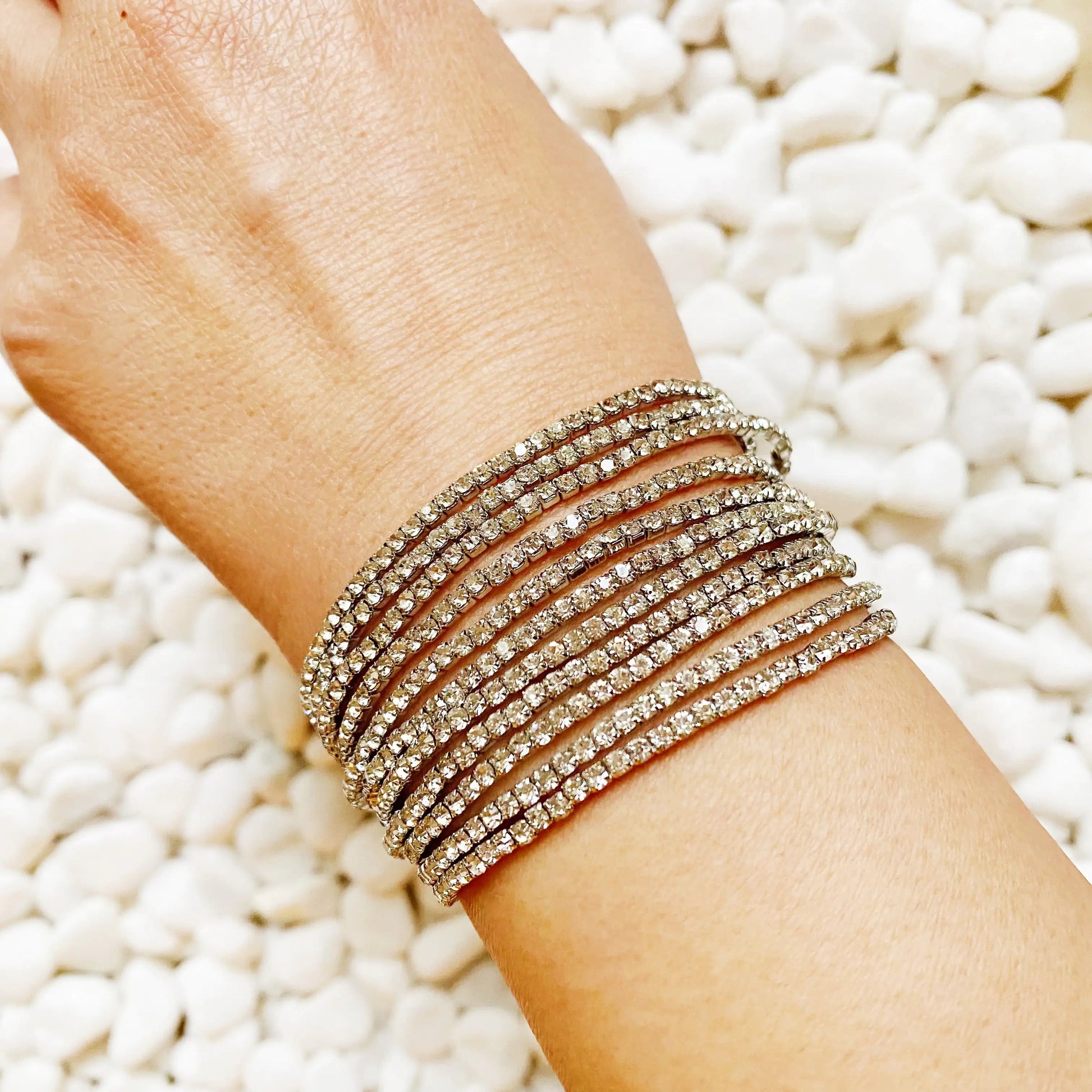 Strands Of Shine Stretch Bracelet Set WEM Support (www.WEM.support)