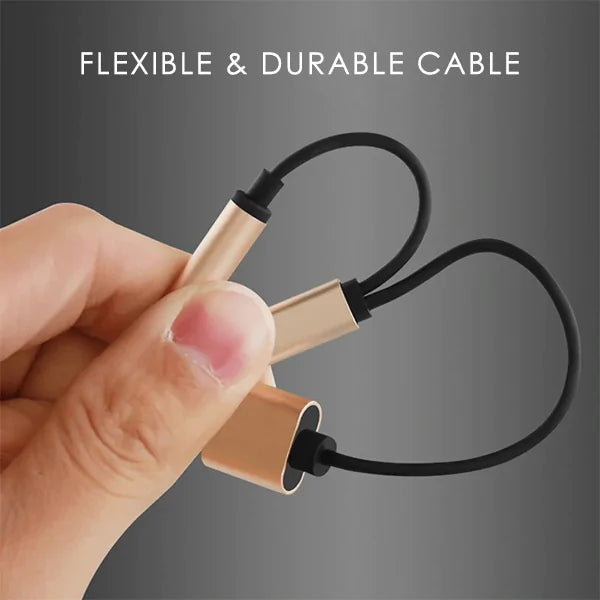 Adaptador Dual de Música e Carregamento WEM Support (www.WEM.support)