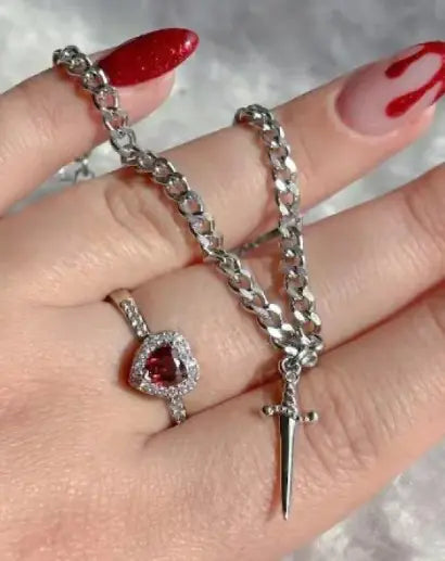 One-Stroke Couple Ring Bracelet Suit HejK.com