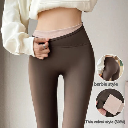 Fleece-lined Thick High Waist Hip Lift Leggings For Women WEM Support (www.WEM.support)