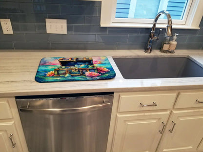 Treasure Chest Dish Drying Mat WEM Support (www.WEM.support)