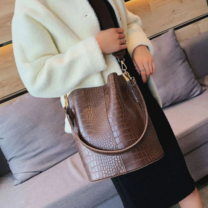 Blake Shoulder Bag -Chocolate Croc HejK.com Marketplace LLC